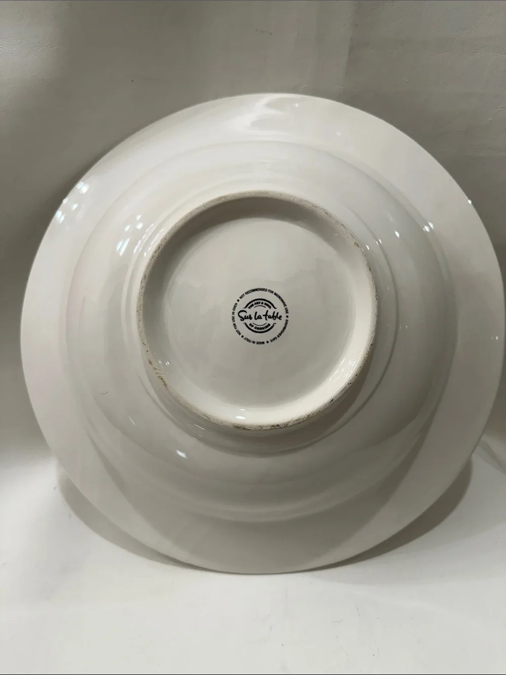 Sur La Table Italy White Pasta Serving Bowl 14 In X 3 3/4 Spaghetti Tortellini